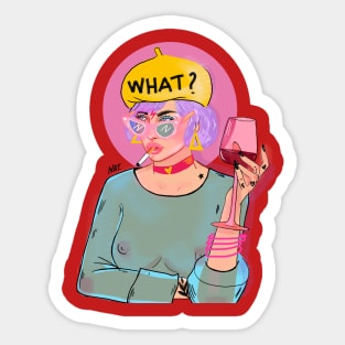 What? G I R L Sticker